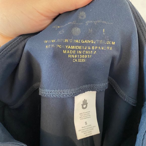 Spiritual Gangster Side Stripe Leggings Navy Blue - Picture 5 of 7